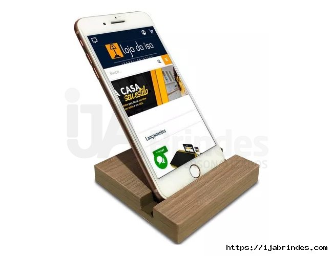 Suporte De Mesa Escritrio Small Para Celular Mdf Madeira