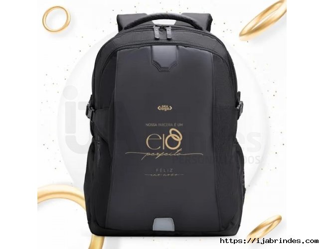 Mochila Em Polyester/Pu - Executive - 22L - Preta