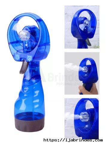 Ventilador C/ Borrifador Spray De gua  Pilha De Mao