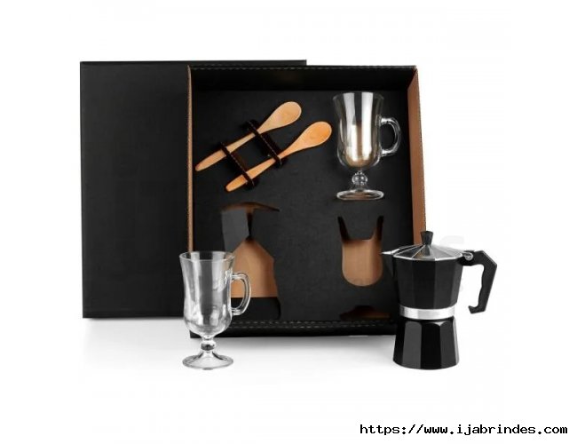 Kit Para Caf Com Cafeteira Italiana - 5 Ps