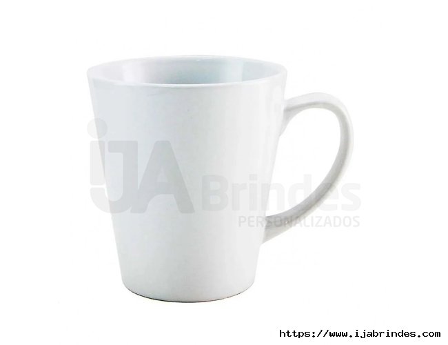 Caneca Cnica Branca de Porcelana para Sublimao-325ml