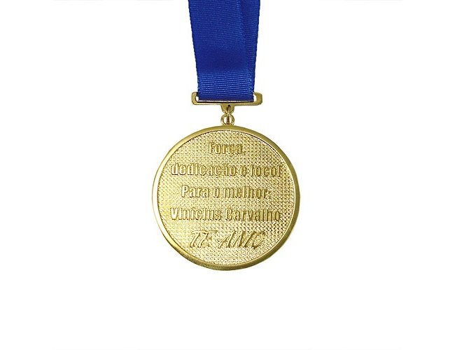 Medalha Banho dourado com flash de ouro