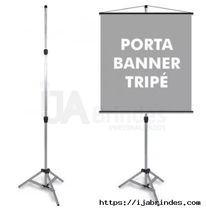 Porta Banner 1,80m Pedestal Trip Suporte